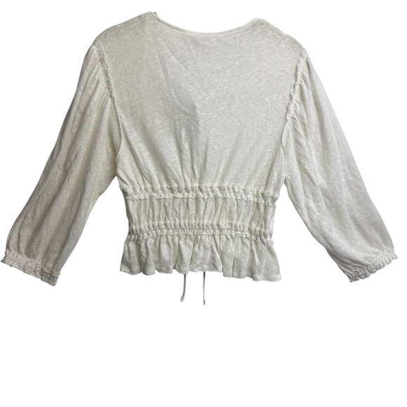 Free People Women's Lets Go‎ Linen Cotton Blouse, Size XSMALL - Picture 7 of 15